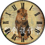 动物破钟 狮子欧美挂钟