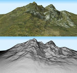 山峰山地3D模型（skp）