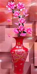 3D立体花瓶中式玄关图片