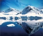 北极南极雪山风景图海报