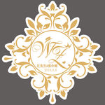 欧式高端香槟金婚礼logo挂牌
