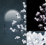 月夜海棠 装饰画