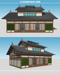 日式民居建筑单体