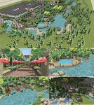 景观园林度假村旅游城生态温泉池