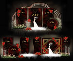 红黑主题婚礼背景 峰会论坛背景