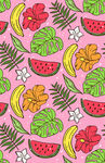 手绘水果服装印花植物图案素材