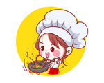 卡通女厨师形象设计