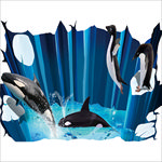 鲸鱼戏水 3D地贴