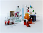 实验室玻璃器皿模型