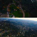 无人机拍摄的城市视频