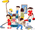 劳动节打扫清洁教室大扫除