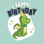 卡通小恐龙生日宴图片