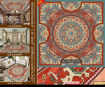 中式古典宫廷皇室编织地毯地垫图