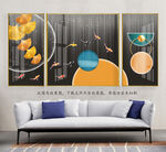 银杏树叶客厅装饰画