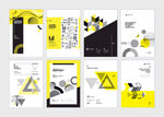 黄色明亮等距几何设计风格宣传册