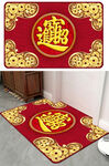 新中式新年喜庆招财进宝地毯