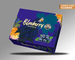 蓝莓包装平面展开图