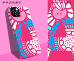 中式A猪手机壳设计