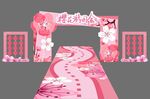 樱花节拱门场景布置