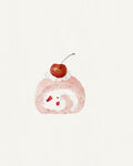 草莓樱桃蛋糕卷