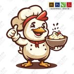 糕点师卡通厨师鸡