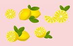 柠檬 新鲜水果矢量图案