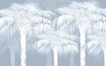 热带植物椰子树风景电视背景墙