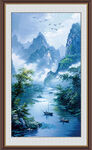 中国风山水油画