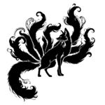 神秘九尾狐圖案設計