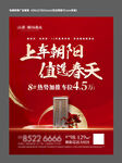 紅色地產樓盤電梯海報
