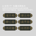 黑金線條門牌