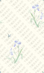 手繪藍花圖案背景紋理