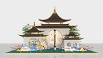中式牌坊景觀模型