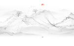 抽象意境山水畫背景墻