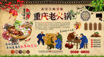重慶老火鍋背景墻