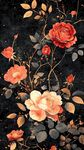 復古花卉插畫 玫瑰綻放