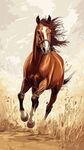 奔騰駿馬于曠野間馳騁