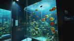 室內多彩觀賞魚水族箱景觀