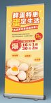 雞蛋 鮮蛋特惠 易拉寶 展架