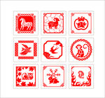 傳統(tǒng)動物剪紙圖案集合