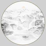 圓形山水畫