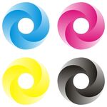 多彩螺旋圖標(biāo)設(shè)計(jì)元素