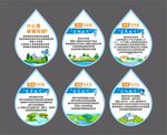 水滴形環保主題標簽設計