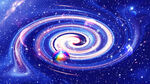 夢幻星空宇宙星球旋渦