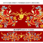 龍紋雙龍戲珠龍標(biāo)簽龍包裝彩龍