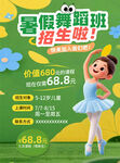 暑假舞蹈班招生優惠海報