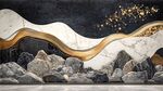 山水金紋大理石背景墻