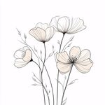 手繪簡約花朵插畫