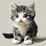 可愛萌趣小貓咪插畫