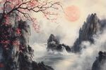 春日山水詩意畫境